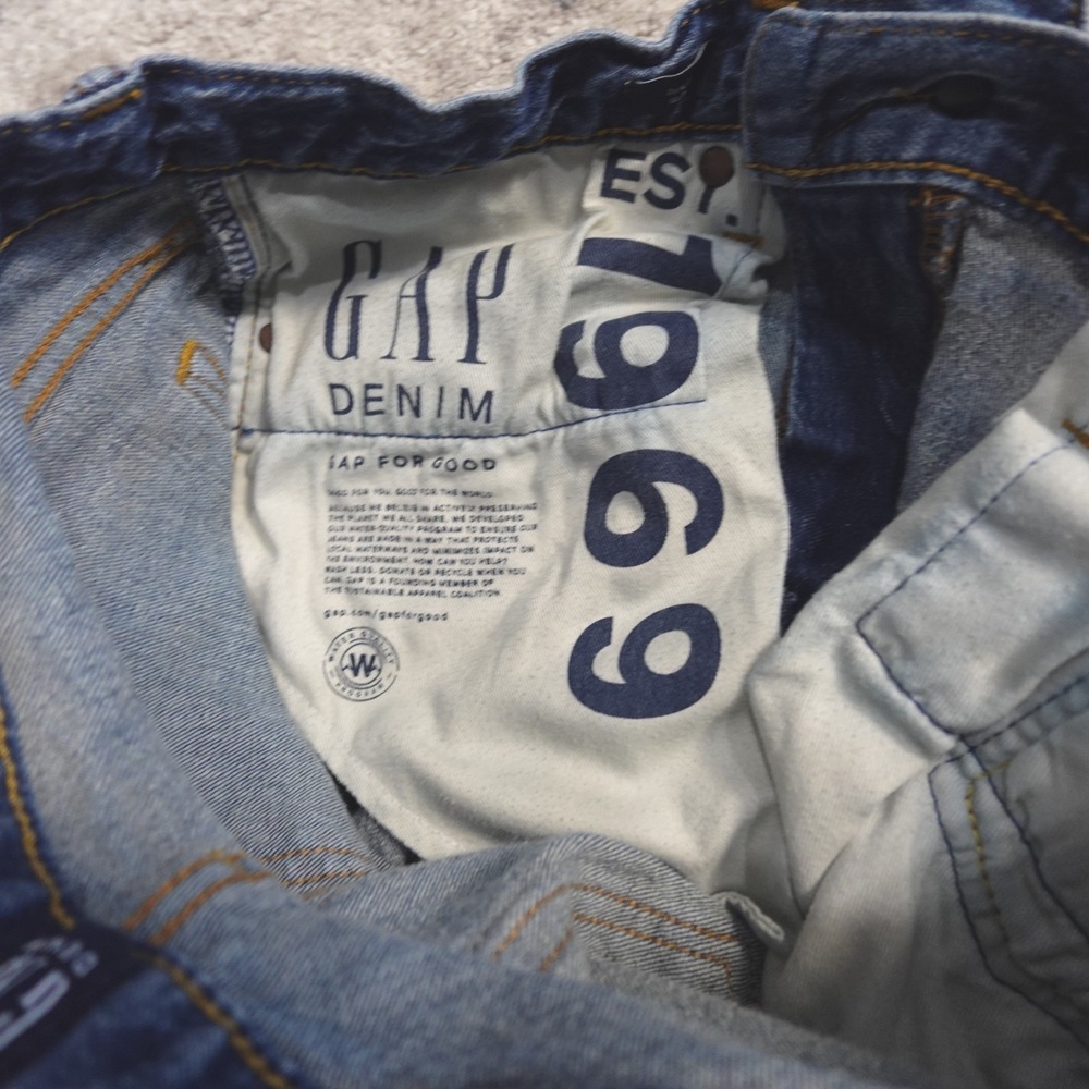 GAP Denim Slim Stretch Jeans Mens 31x30 Medium Wash Authentic Cotton Elastane - Picture 12 of 16